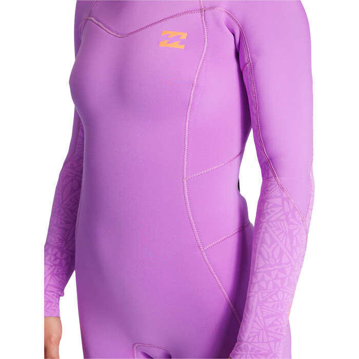 2024 Billabong Mujer Synergy 3/2mm Gbs Back Zip Neopreno ABJW100132 - Bright Orchid